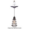 Instant Pendant Recessed Light Conversion Kit Brushed Bronze Cage Shade w/ Bulb
