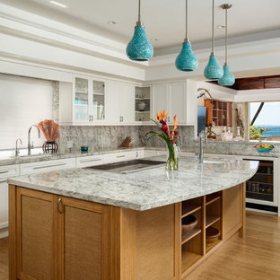 75 Beautiful Bamboo Floor Kitchen With White Cabinets Pictures