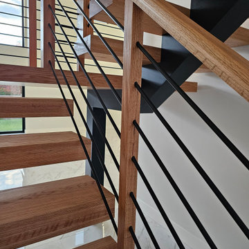 Project #143 | Floating Red Oak Staircase