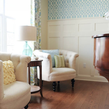 Trellis Allover Stenciled Piano Room