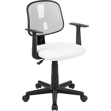 Pivot Back White Mesh Chair