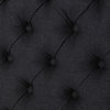 GDF Studio Hunter Tufted Fabric Queen/ Full Headboard, Dark Charcoal
