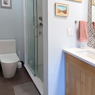 Curated Condo: Bathroom, Freestanding Tub, Alcove Shower