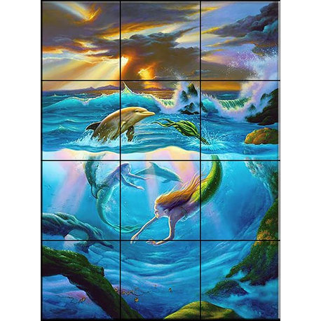 Tile Mural, Circle Of Friends, Jw by Jim Warren