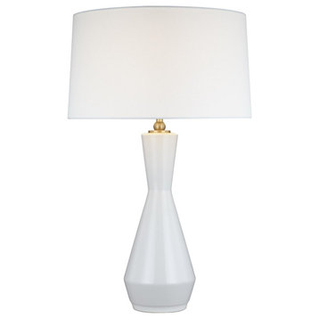 Thomas O'Brien Jens 1-Light Table Lamp TT1221SIV1, Soft Ivory