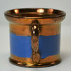 Consigned Espresso Cup in Blue and Brown Lustre, English Victorian, circa 1840