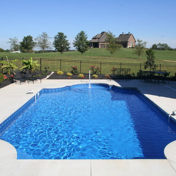 Modified Rectangle Vinyl Liner Pool - Simpsonville KY