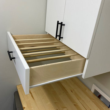 Laundry Wall Cabinet with Pull-out Drying Rack