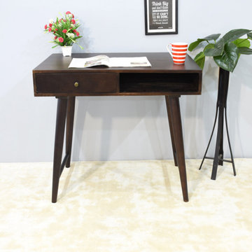Handmade 100% Mango Wood Knock Down Rectangular Shaped Indoor Study Table