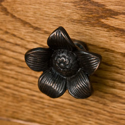 SOLID BRASS STARFLOWER CABINET KNOB - Cabinet And Drawer Knobs