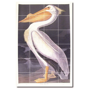 John Audubon Birds Painting Ceramic Tile Mural #29, 48"x72"