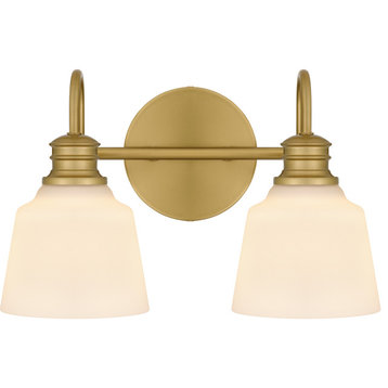 Quoizel HIN8614 Hinton 2 Light 14"W Bathroom Vanity Light - Aged Brass