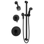 Symmons Industries - Symmons Dia Shower Trim Kit, 2-Handles, Single Spray, Matte Black - The Dia collection offers a contemporary design that fits any budget. The combination of the Dia collection's quality materials and sleek design makes it the smart choice for any contemporary bath. One of our most popular designs, customers love the effortless style that our Dia suite brings to their space and you will, too.