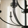 Reyes 9-Light Chandelier, Noir