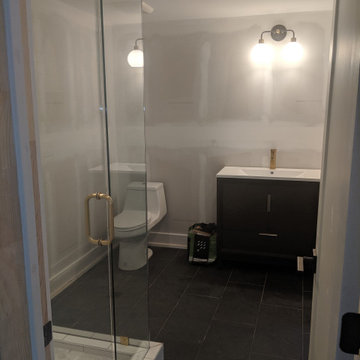 BASEMENT FINISH WITH NEW BATH AND WINDOW