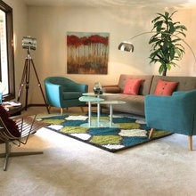 mid-century living room