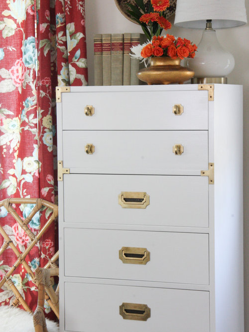 Tall White Campaign Chest