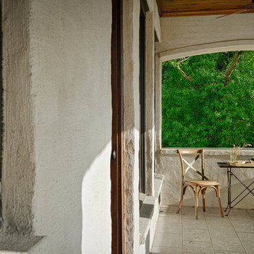 Back Porch with Cafe Table and Chairs