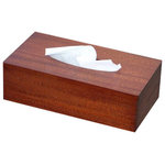 RJ Fine Woodworking - Tissue Box Cover in Antique Mahogany Wood, Junior Rectangular Size - * ANITQUE MAHOGANY - Plantation grown mahogany carefully stained to a rich, chocolate brown hues and then lightly shaded to produce an aged patina.