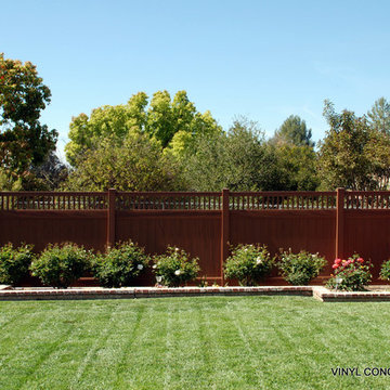 WALNUT VINYL (WOOD LOOK) FENCING,GATES,RAILING, PATIO COVERS, ETC.