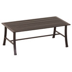 Sunset West Outdoor Furniture - La Jolla Coffee Table - Sunset West's classic La Jolla Coffee Table is rendered in high quality, low-maintenance aluminum that will stand the test of time. This Coffee Table features a slat top with subtly flared channel legs.
