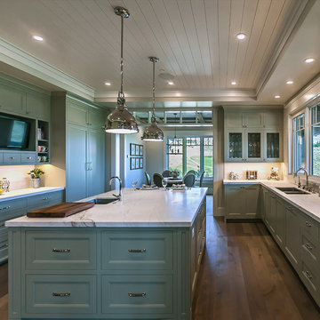 Farmhouse Kitchen In Modern Mountain HOme