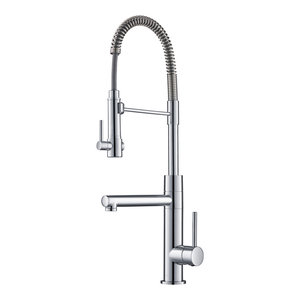 Delta 55c1513 Double Handle Pre Rinse Kitchen Faucet With Ceramic