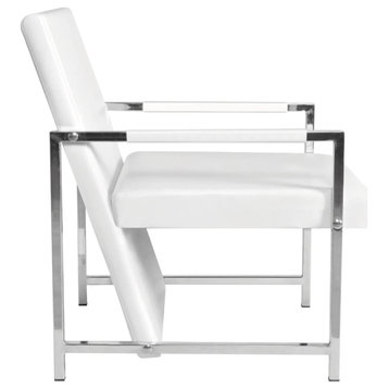 vidaXL Armchair Lounge Chair for Home Office Living Room White Faux Leather
