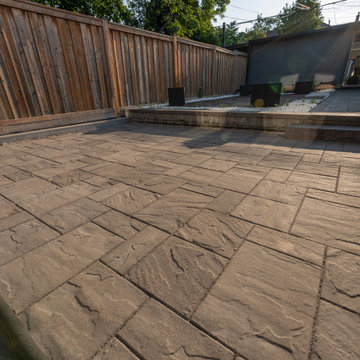 Modern Interlock Walkway & Backyard Landscape Design