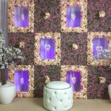 BOXWOOD Pink Artificial Hedge Bright Up The Wedding Magazine Photo Shoot