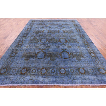 8' 10" X 11' 8" Overdyed Full Pile Hand-Knotted Wool Rug - WR1422