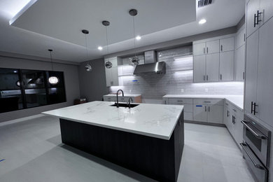 Inspiration for a contemporary kitchen remodel in Other