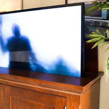 Automated TV Lift Cabinet in Solid Cherry (The Richmond)