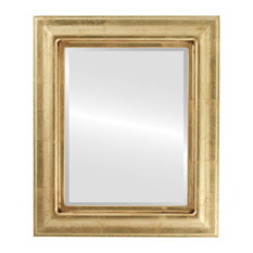 Lancaster Framed Rectangle Mirror in Gold Leaf, 29"x41"