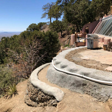 Earthbag and Tire Retaining Wall