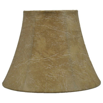 Faux Leather Bell Lampshade, 9"