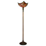 HomeRoots Furniture - HomeRoots Tiffany-style Beaded Torchiere - Use this Tiffany-style beaded torchiere with full confidence in your home or office. A sturdy cast-metal base provides optimal stationary support throughout use, which ensures that it remains in its proper place at all times.