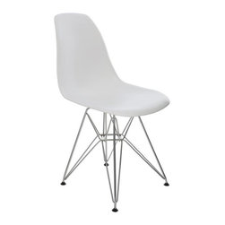 Nuevo - White Abs & Chrome - Dining Chairs