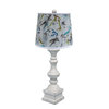 Austin Antique White Table Lamp With Shade, Hummingbirds