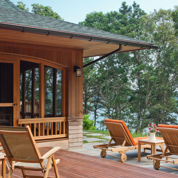 Lake Front Deck & Patio - "Eagles Perch" - Custom Whimsical Lake House