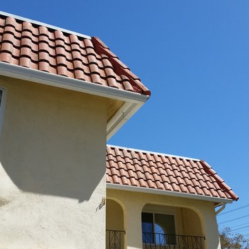6 inch K-Style Gutters in Cerritos. Home has no Fascia Boards
