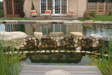 Example of a beach style pool design in Boston