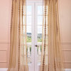 Cleopatra Gold Embroidered Sheer Curtain Single Panel, 50"x120"