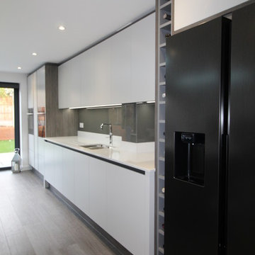 Matt Dove Grey Handleless Kitchen