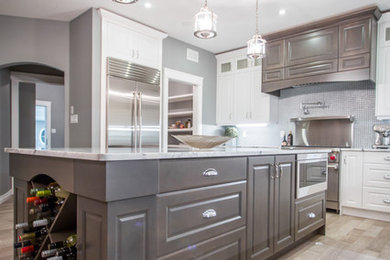 Example of a minimalist kitchen design in Other