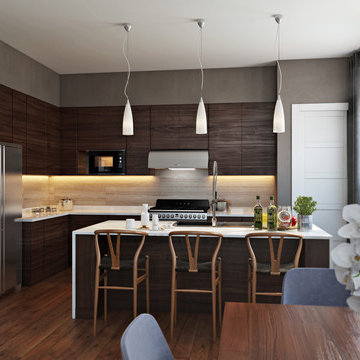 Kitchen and Living Room Combined