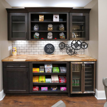 Basement Remodel with Kitchen, Theater Room, Popcorn Snack Bar and Bathroom