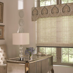 Home Office- Cornice over Roller Shade - Window Blinds