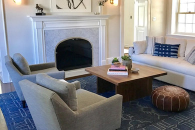 Inspiration for a modern living room remodel in New York