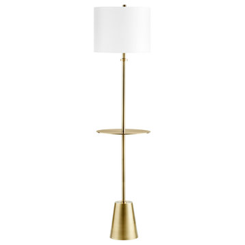 Peplum Floor Lamp, Brass